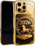 : "Funda Premium Lucky Gold para iPhone 15 a 17 Pro Max – Diseño de Buena Suerte, Protección Antigolpes". ,
