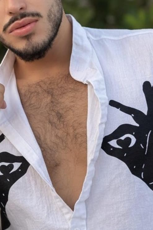 camisa de manga corta para hombre con estampado